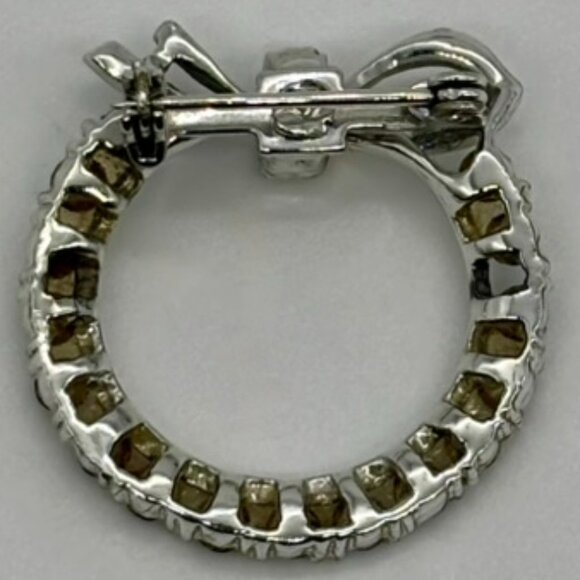 Vintage Mother Child Brooch Set Blue SilverTone Metal With Pale Blue Rhinestones - Picture 5 of 8